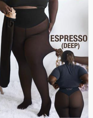 Olivyre  Stitching Cross border Winter Warm Translucent Leggings